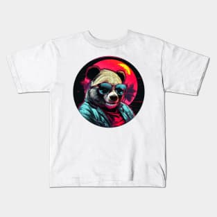 Cool Animals: Cartoon Vintage Funny Cool Panda Kids T-Shirt